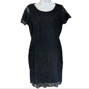 Charlotte Russe Lacey Dress Backless Size L Black